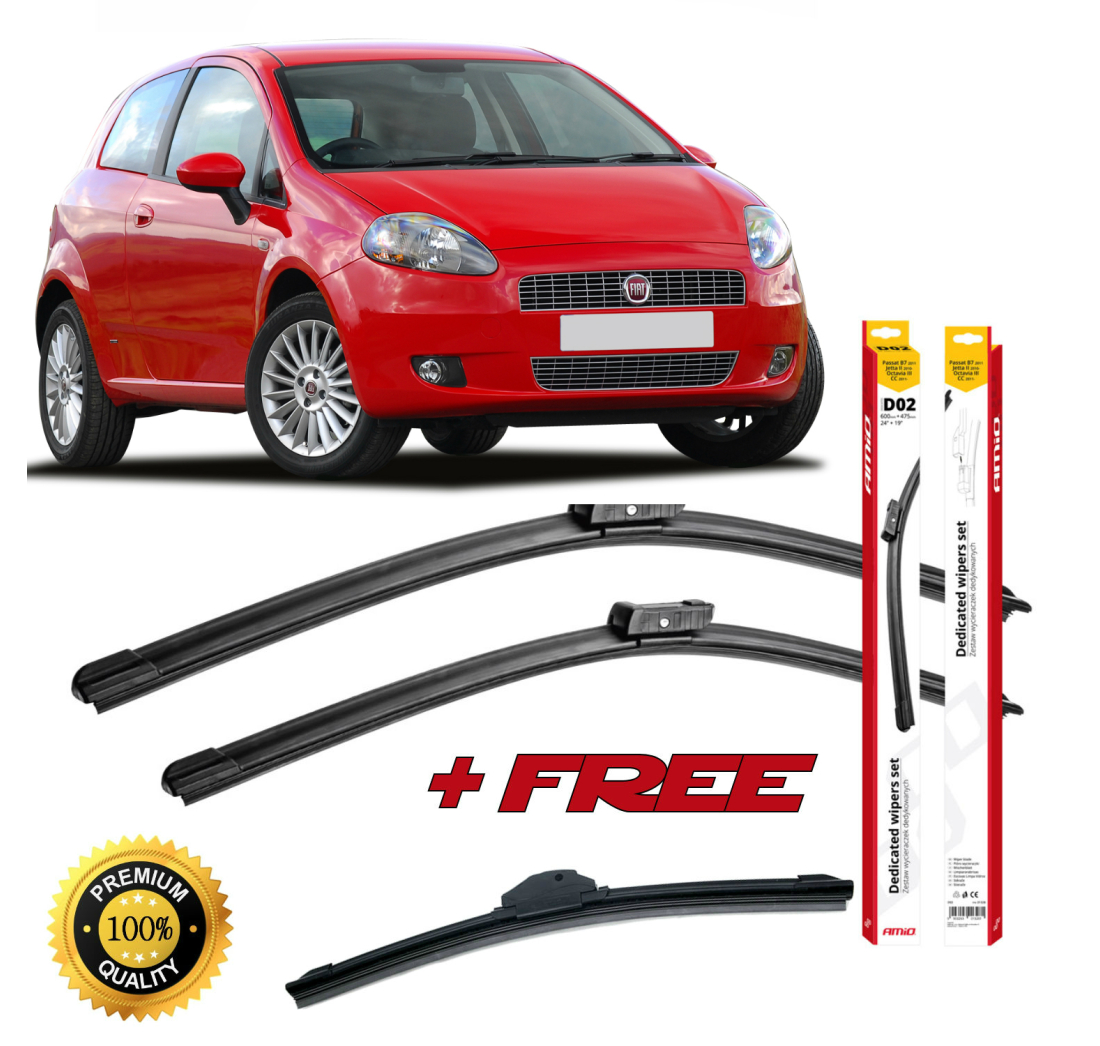 METLICE BRISAČA ZA  FIAT GRANDE PUNTO BOX BODY 2005-2013 > | + POKLON STRAŽNJA METLICA